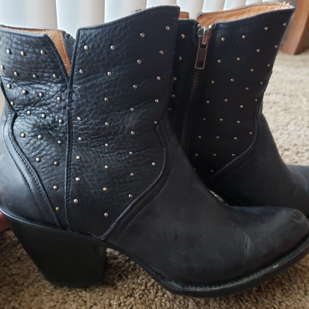 Lucchese black cowboy boots woman 8.5B